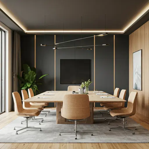 Modern corporate boardroom meeting